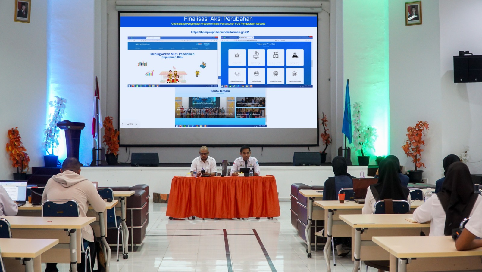 Sosialisasi Pengelolaan Website BPMP Provinsi Kepulauan Riau