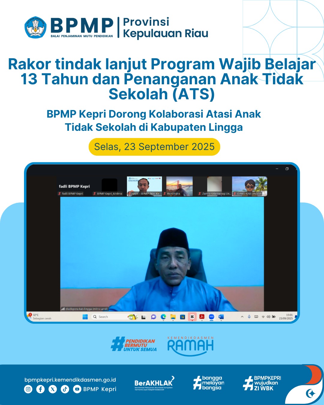 Disdikpora Lingga Lakukan Aksi Nyata Penuntasan ATS, Sentuh Anak Laut