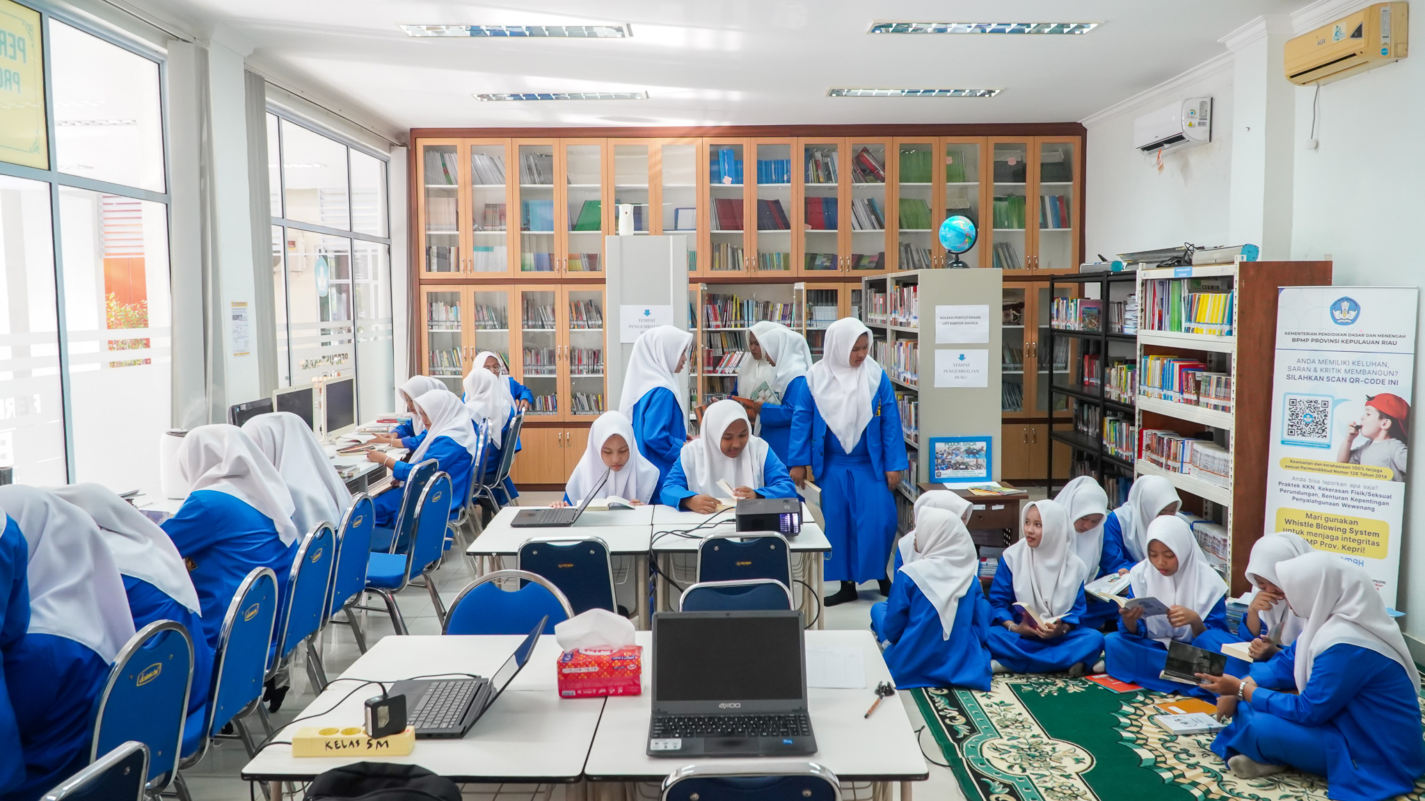 Program Ekspedisi, MTs Madani Tebuireng di BPMP Kepri: Perpustakaan Nyaman, Literasi Digital pun Diperkuat