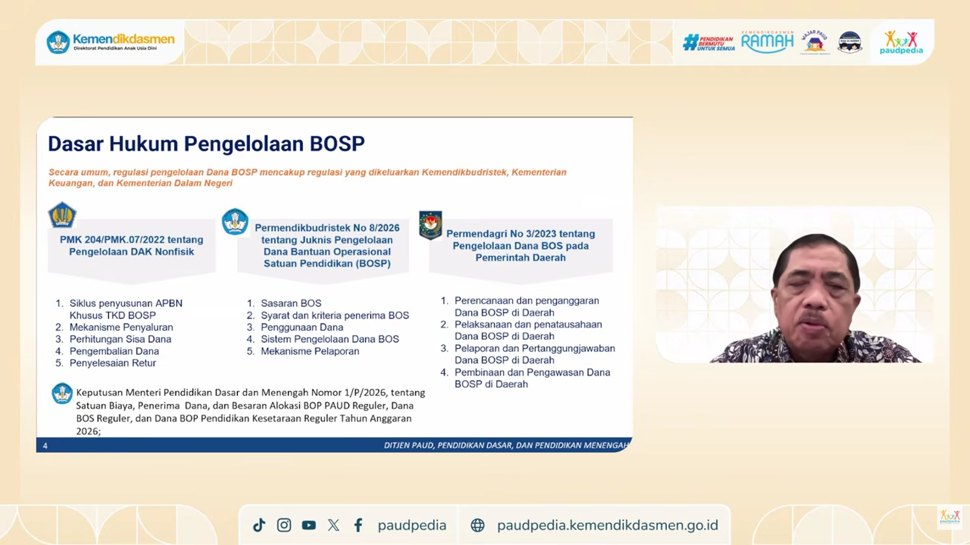 Fokus Perkuat Literasi-Numerasi, Kemendikdasmen Sosialisasikan Juknis BOP PAUD 2026