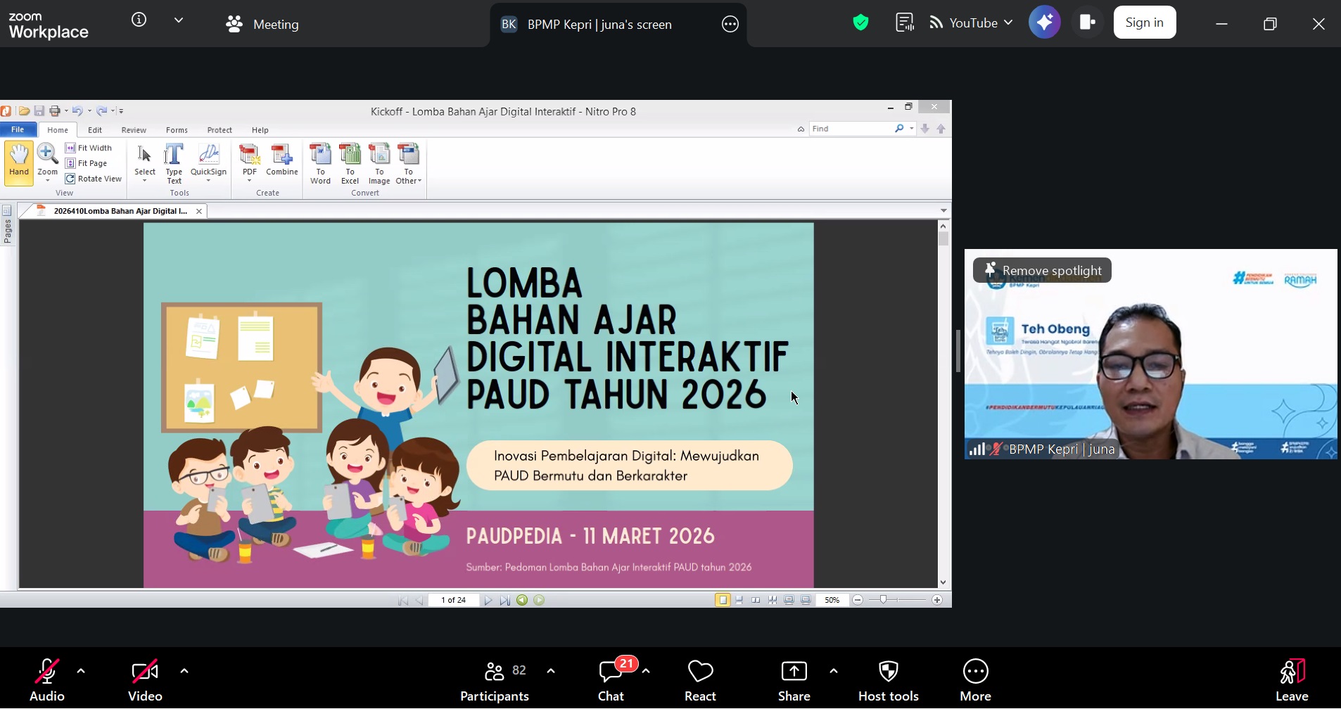 BPMP Kepri Dorong Guru Jadi Kreator Digital melalui Lomba Bahan Ajar Interaktif PAUD 2026