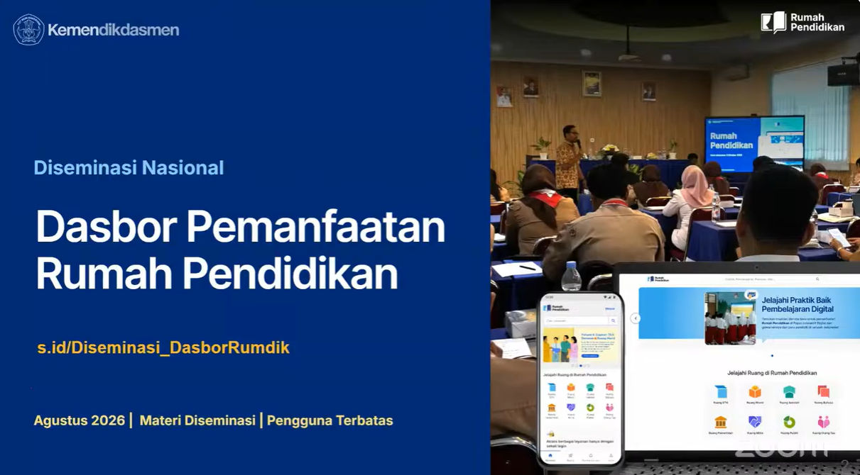 Dasbor Rumah Pendidikan Diluncurkan, Pemerintah Bisa Pantau Pemanfaatan hingga Tingkat Sekolah