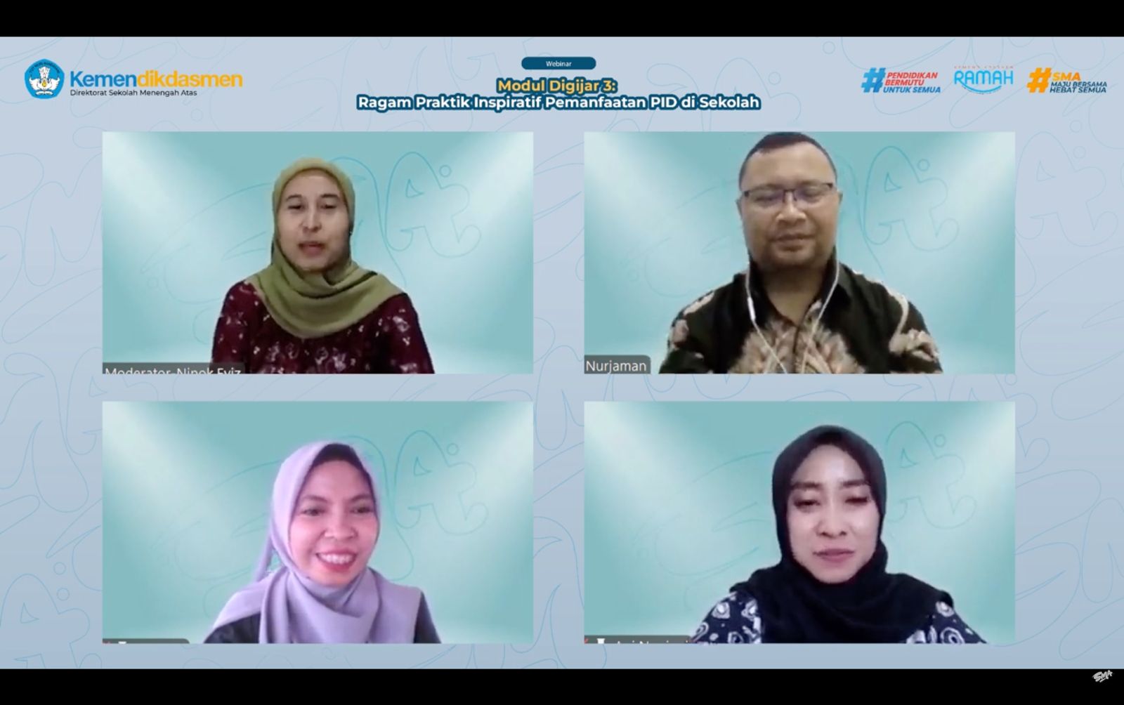 Direktorat Sekolah Menengah Atas Menyelenggarakan Webinar Bincang SMA, Modul Digijar 3 Untuk Pembelajaran yang Lebih Bermakna